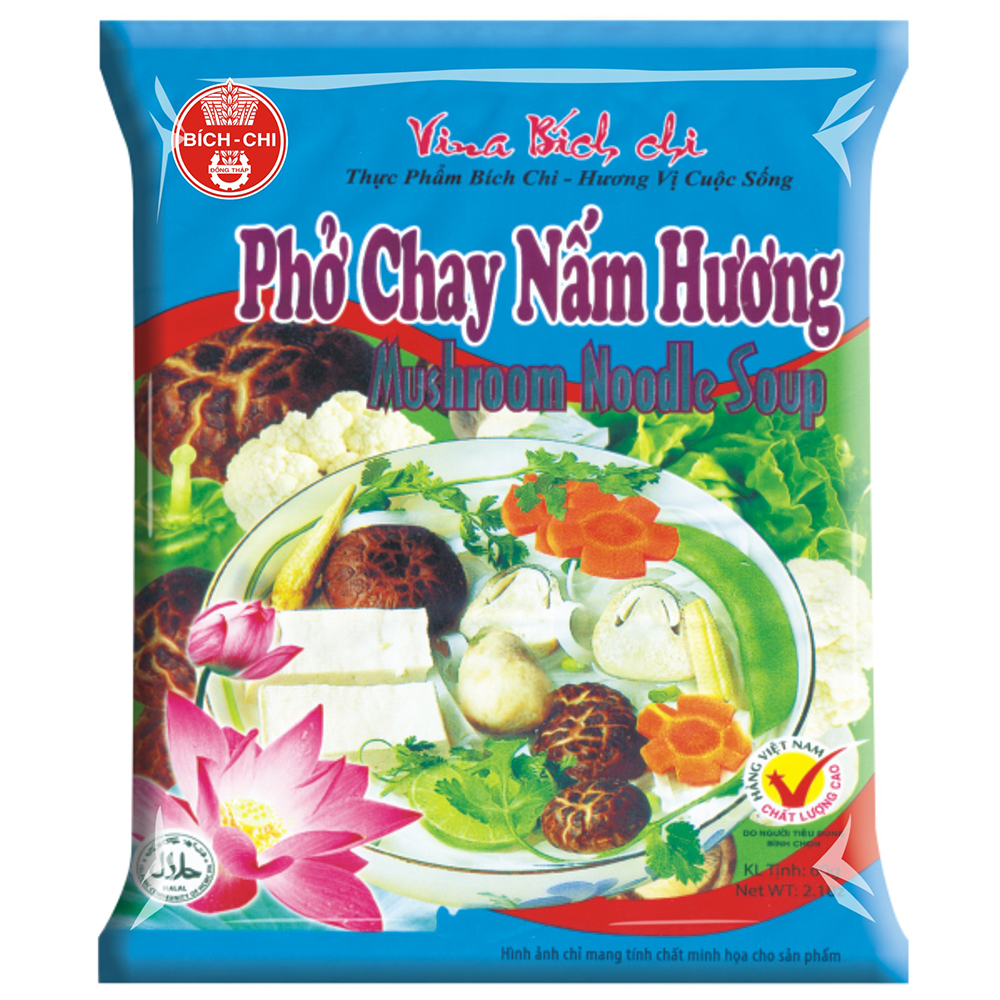 Thùng 30 Gói Phở Chay Nấm Hương Bích Chi 60g